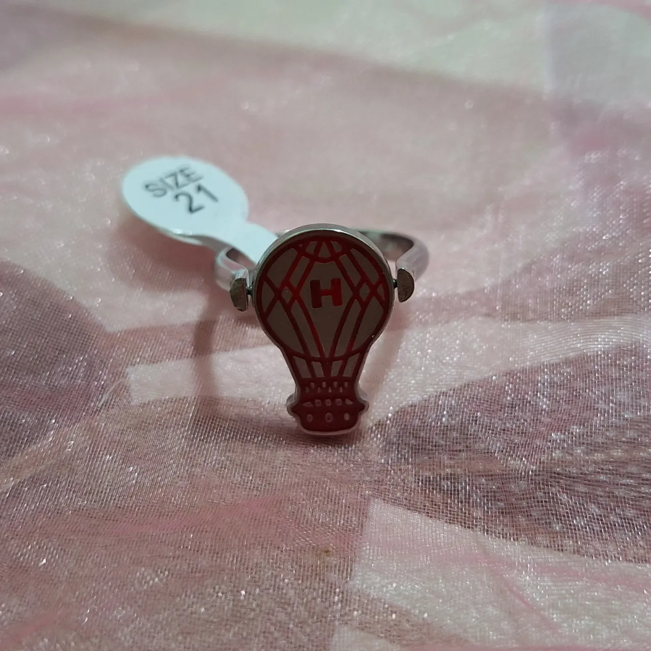 Anillo de acero quirúrgico. Del equipo Huracán. Tamaño 21. 