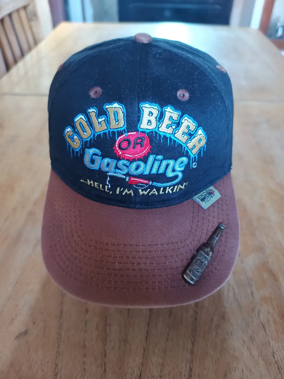 Gorra Vintage Americana Destapador Marron Negro