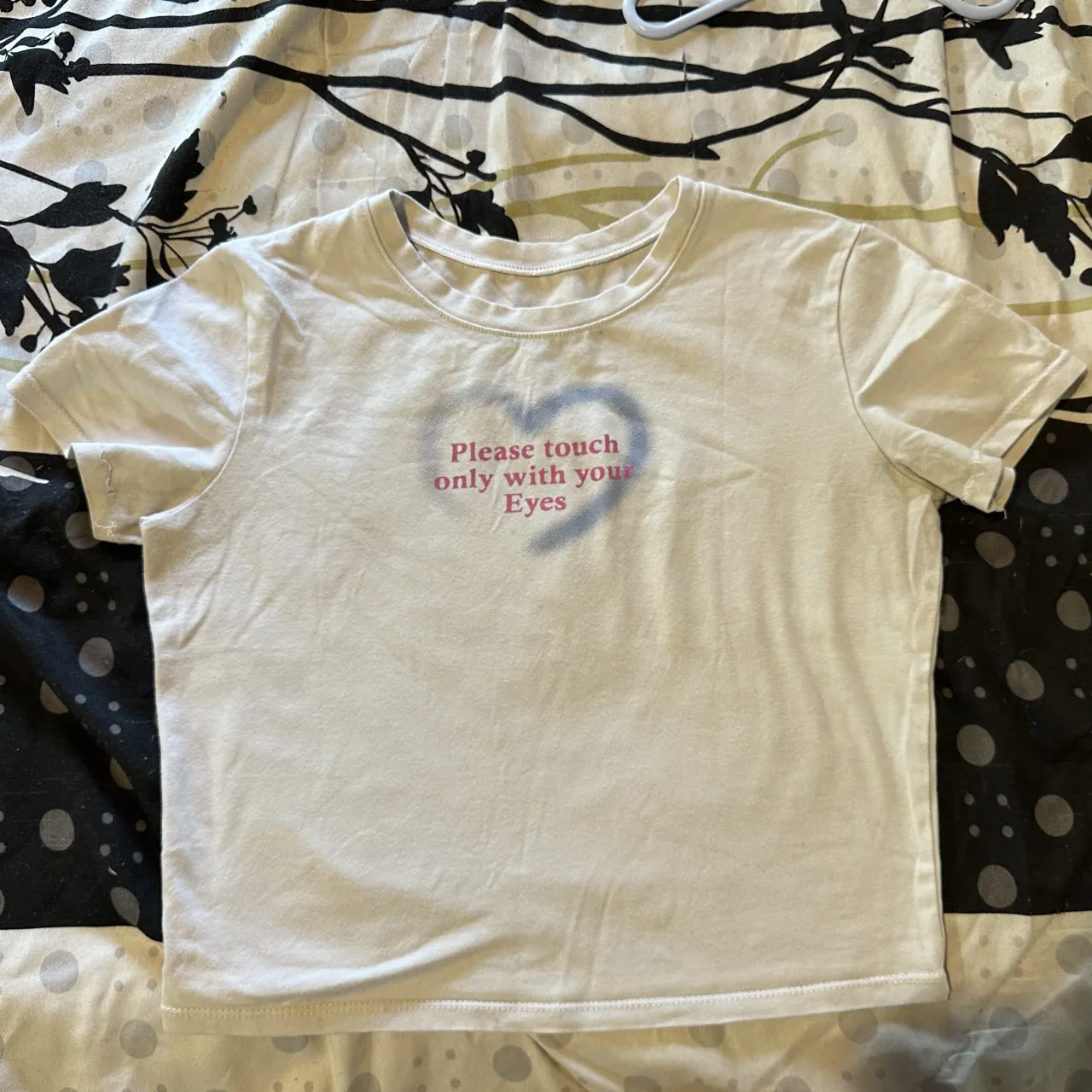 Baby Tee "Please touch only with your Eyes"