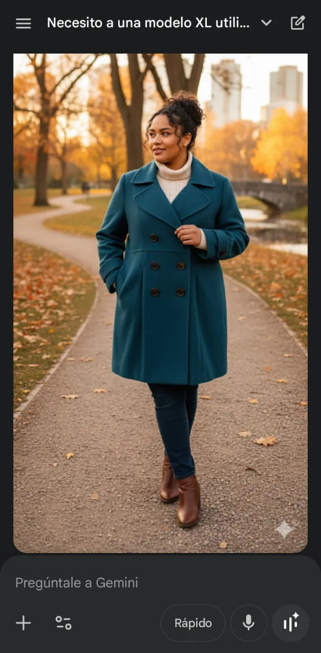 Tapado azul marino cruzado con doble hilera de botones marrones. Posee cuello solapa y detalle de tiras con botones en la espalda.