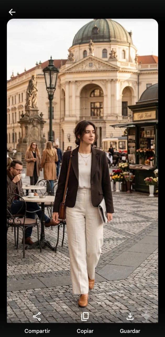 Blazer de vestir color marrón oscuro, con un solo botón al frente y bolsillos con solapa. Posee un cuello solapa clásico y mangas largas. Semi elastizado fit.